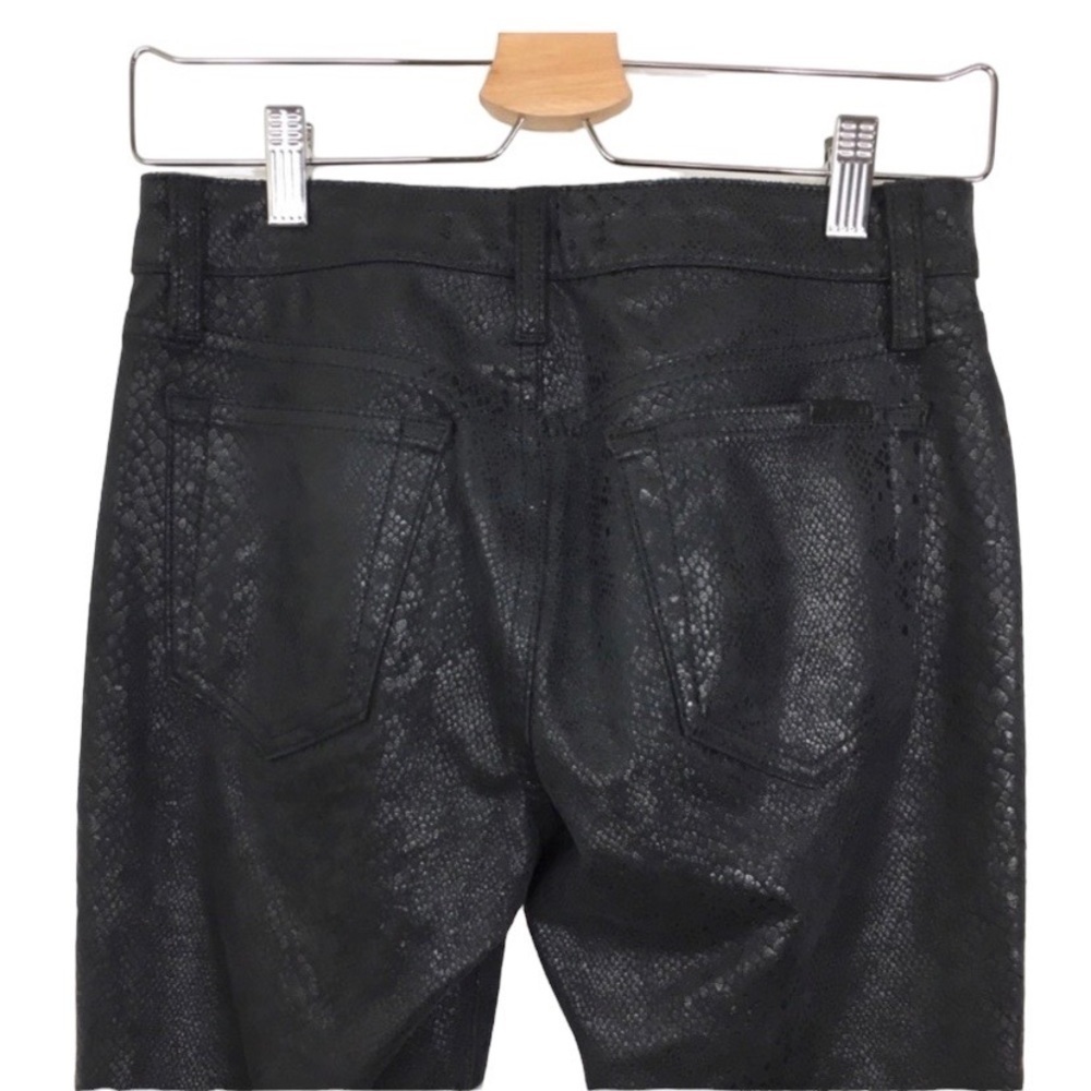 JOE’S Jeans Mid Rise Skinny Ankle Snakeskin Jeans in Black Size 26 - Picture 5 of 7